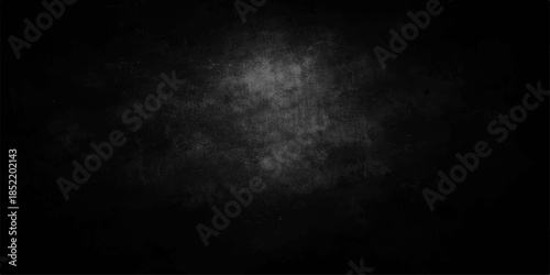 A dark grunge black and white backdrop features a vintage smoke texture and aged wall patterns with a blank space of grey fog under a stormy night sky
