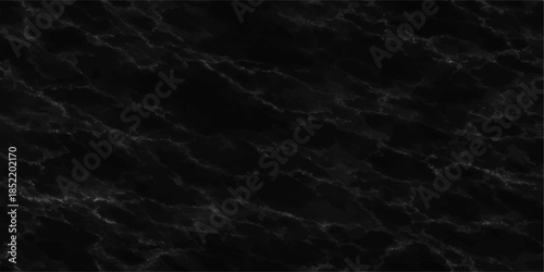 An abstract dark motion texture featuring black smoke and white cloud patterns against a deep night sky over a stormy sea wave background