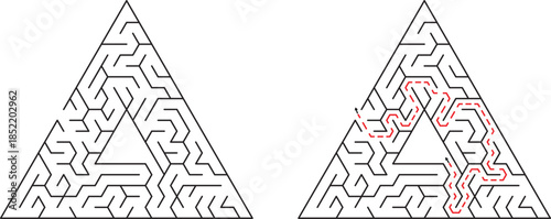 Triangle Maze Game Solution