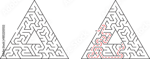 Triangle Maze Game Solution