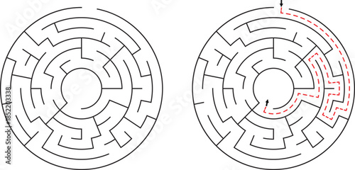 Simple Round Maze Game