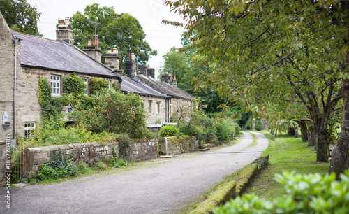 Historic stone cottages in Pateley Bridge, Yorkshire Dales, UK