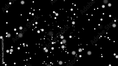White Glowing Light Particles Twirling Smoothly Creating Abstract Spiral Motion on Dark Background