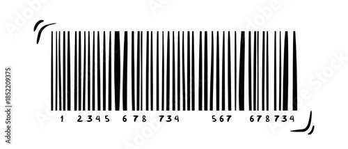 Barcode isolated on color background. Code stripes sticker. Barcode labels, customers qr code.