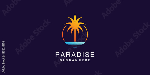 Palm logo collection with creative element concept Premium Vector part 1