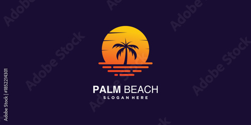 Palm logo collection with creative element concept Premium Vector part 4