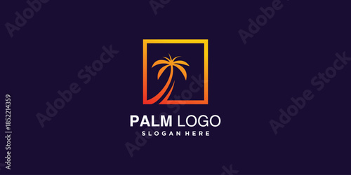 Palm logo collection with creative element concept Premium Vector part 6