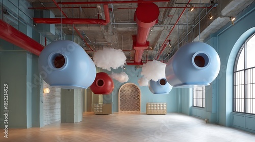 Cozy vintage restaurant and bar interior with food and decor