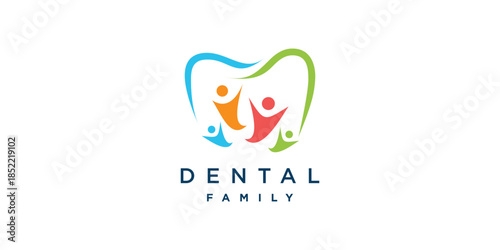 Family dental logo with human abstract style Premium Vector part 2