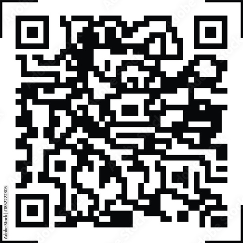 Black and white qr code