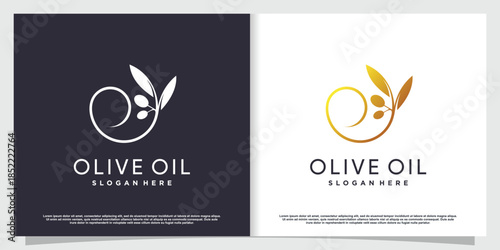 Olive logo with modern creative element Premium Vector part 3