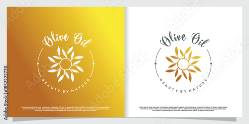 Olive logo with modern creative element Premium Vector part 2