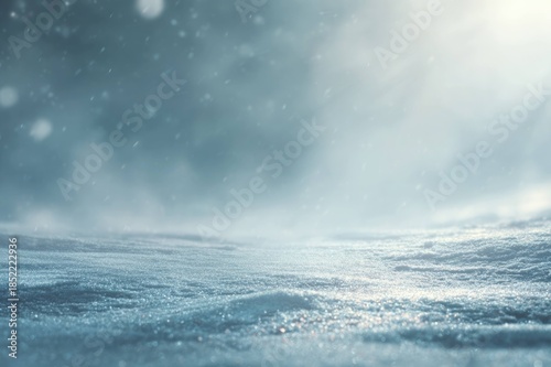 Dreamy Winter Scene with Falling Snow