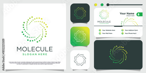 Green energy logo with creative concept Premium Vector