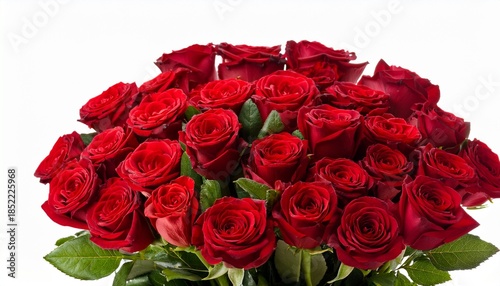 Bouquet Of Red Roses Isolated On White Background