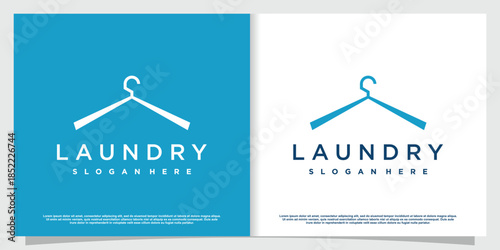 Laundry logo with creative element style Premium Vector part 2