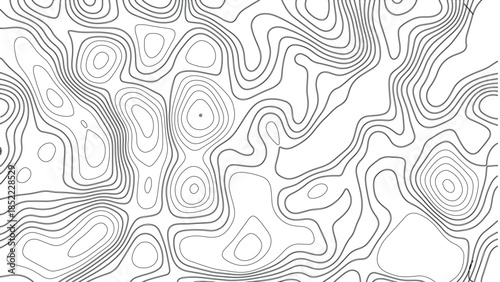  White topographic map patterns, geographic line World map with elevation assignments. Vector illustration. wave Line topography map contour background.
