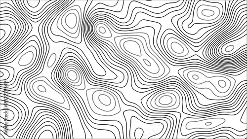  White topographic map patterns, geographic line World map with elevation assignments. Vector illustration. wave Line topography map contour background.
