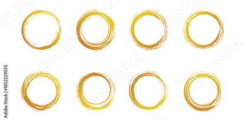 Brush vector with golden creative concept Premium Vector