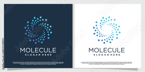 Molecule logo design with modern creative concept Premium Vector part 1