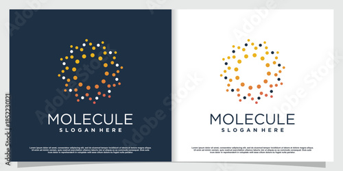 Molecule logo design with modern creative concept Premium Vector part 4
