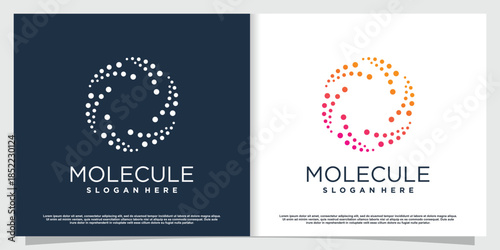 Molecule logo design with modern creative concept Premium Vector part 3