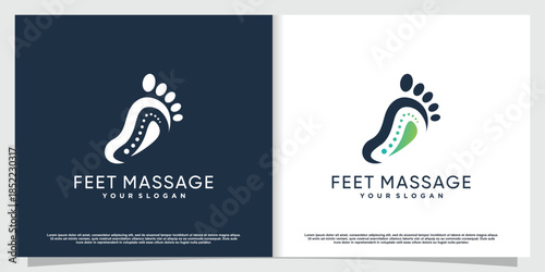Podiatrist logo with creative element style Premium Vector part 5