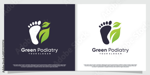 Podiatrist logo with creative element style Premium Vector part 7