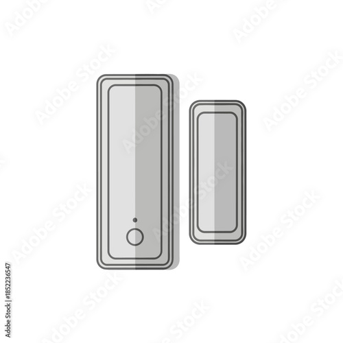 Smart home sensors and devices illustration highlighting technology and automation in a modern environment from a frontal viewpoint