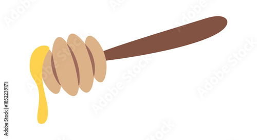 Honey wand drizzling liquid syrup