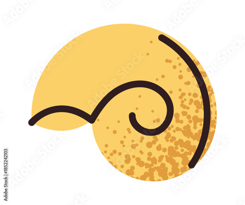 Italian pasta shell shape sticker