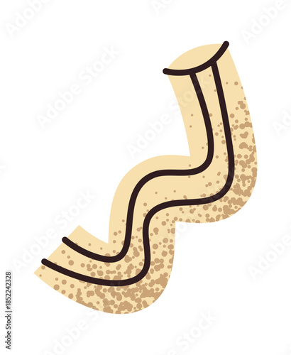 Rippled pasta textured design element
