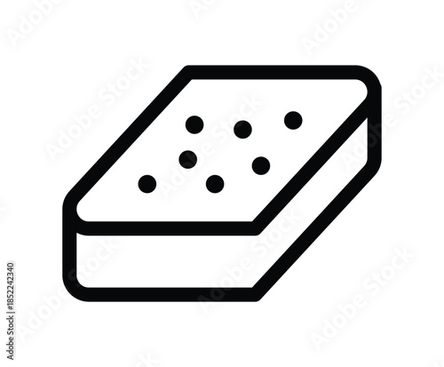Simple Illustration of a Rectangular Bar of Soap for Hygiene Concepts