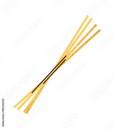 Italian spaghetti raw pasta bunch