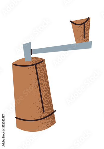 Vintage cheese grinder design element