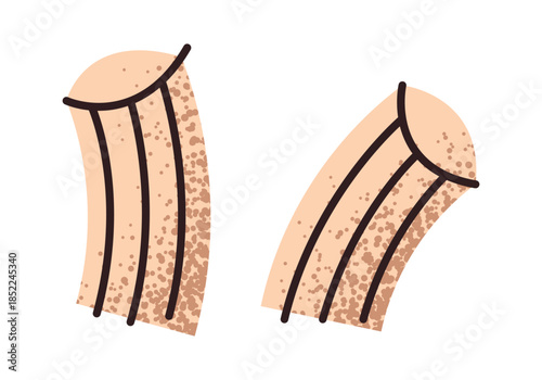 Noodles tube form food sticker