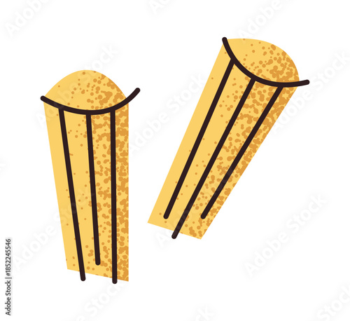 Raw noodles Italian pasta ingredient