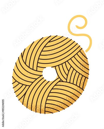 Bundle of uncooked, dry spaghetti