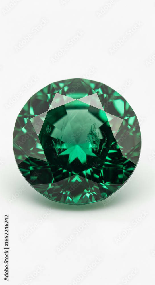 Fototapeta premium Oval Emerald Gemstone