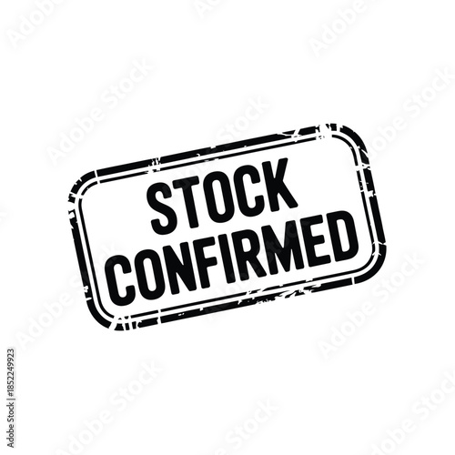 Stock confirmed rubber stamp