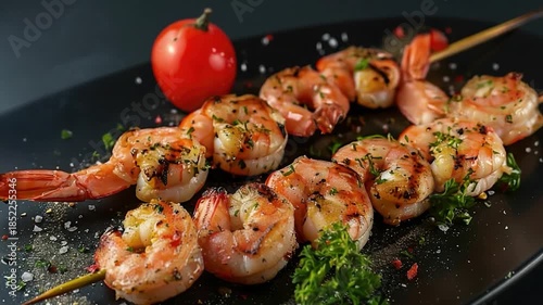 Video A close-up shot of a plate of food on a table, perfect for commercial use or personal projects