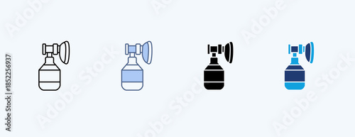 Ambu Bag Multiple Icon Illustration Vector