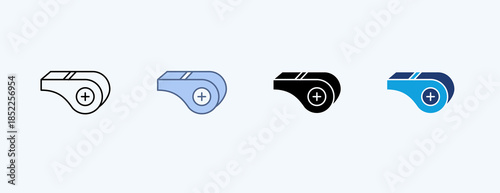 Whistle Multiple Icon Illustration Vector
