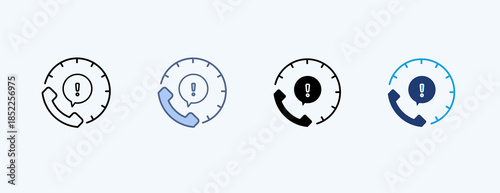 Urgent Call Multiple Icon Illustration Vector