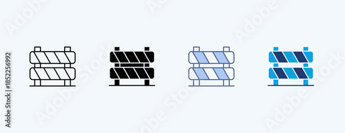 Barrier Multiple Icon Illustration Vector