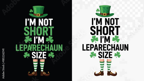 St. Patrick's Day Leprechaun Size Humor Illustration