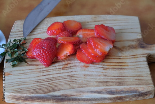 Beautiful strawberries on a light background