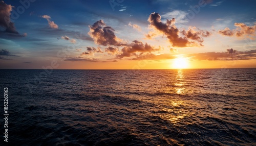 Beautiful Sunset Above The Sea