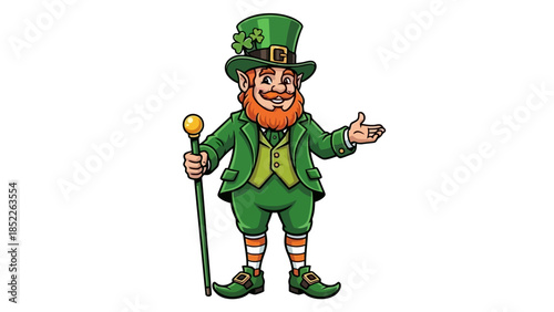 Charming Leprechaun Vector Illustration for St. Patrick's Day Celebrations