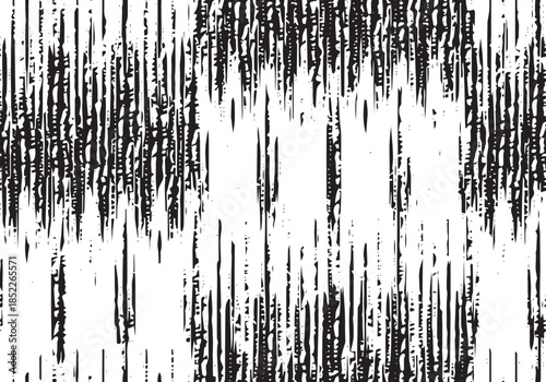 Full Seamless zebra stripe pattern. Distressed brush drips print background with wild monochrome energy. Bold texture for fashion fabric, wallpaper, apparel and posters.